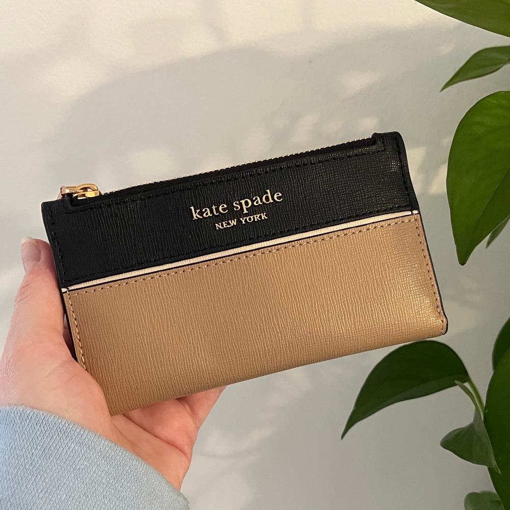 Kate Spade Wallet (black tan bifold)